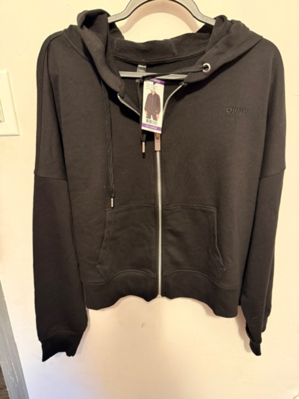 DKNY cropped hooded sweatshirt